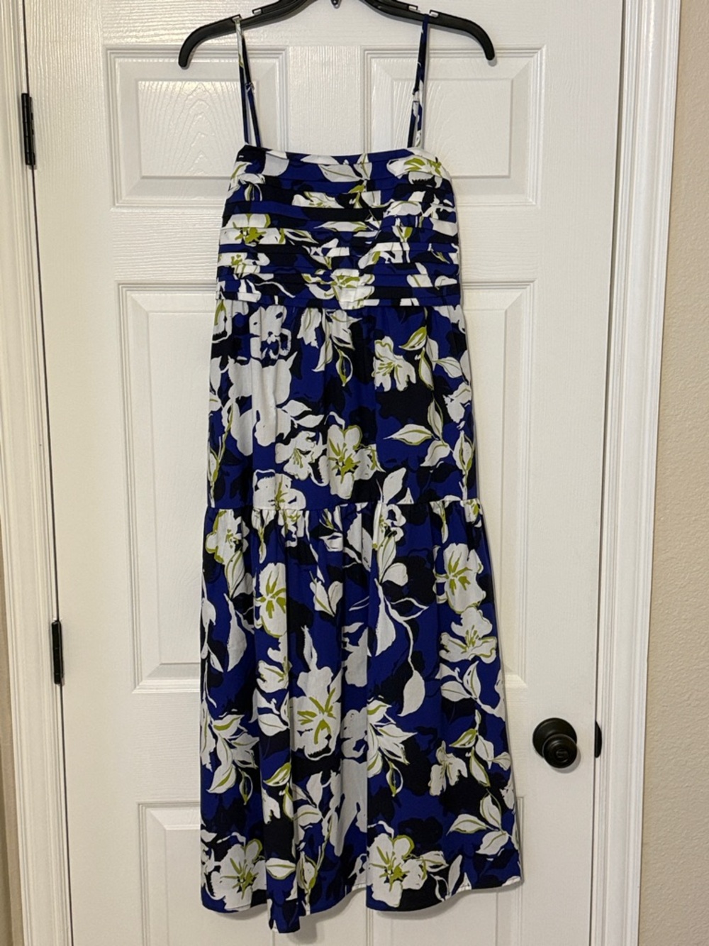 Evereve Royal Blue and White Floral Maxi
